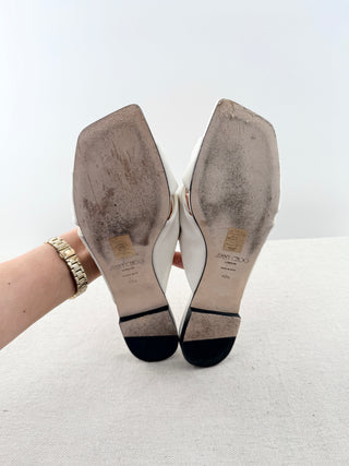 Jimmy Choo flat leather slides, 40.5