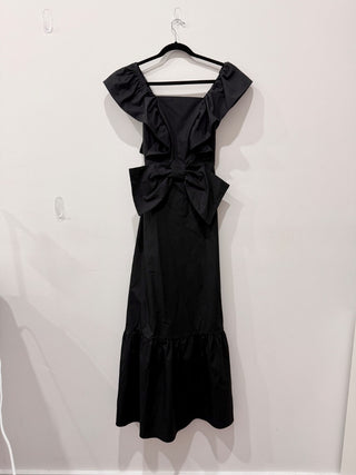 Adriana Degreas long ruffle dress cotton, S