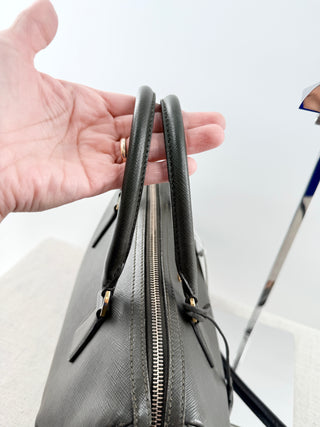 Prada saffiano leather lux bowler bag