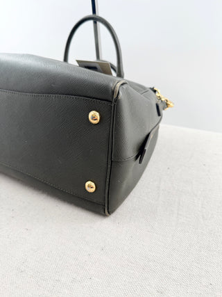 Prada saffiano leather lux bowler bag
