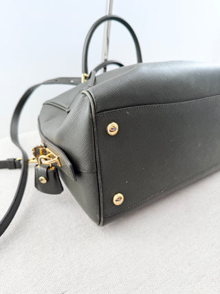 Prada saffiano leather lux bowler bag