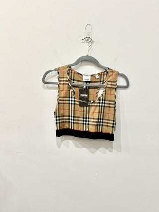 Burberry checkered bra top, L