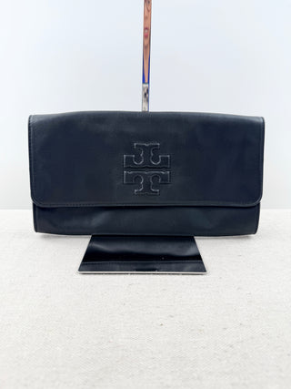 Tory Burch large clutch bag with tone in tone logo
