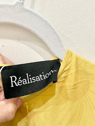 Realisation Yellow Dress w/sunflower design, XS