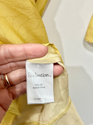 Realisation Yellow Dress w/sunflower design, XS