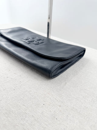 Tory Burch large clutch bag with tone in tone logo