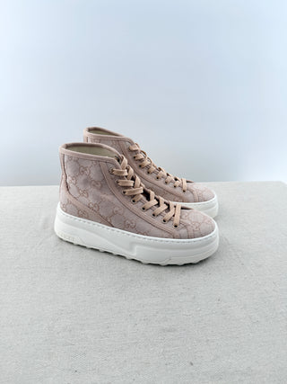 Gucci high top chunky sole logo print sneakers, 38