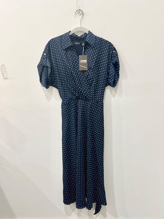 Ralph Lauren polka dot shirt dress midi, 0