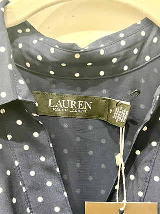Ralph Lauren polka dot shirt dress midi, 0