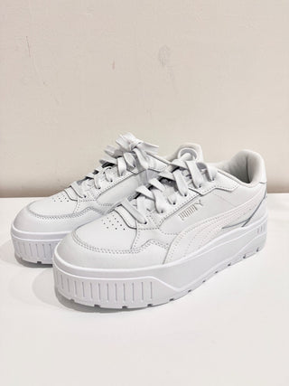 PUMA Karmen II Idol Chunky Leather Low Top Sneakers Shoes White Women's Size 9