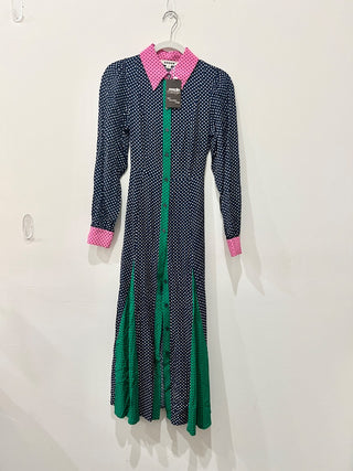 Boden ;polka dot midi shirt dress, 0 R
