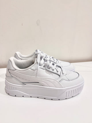 PUMA Karmen II Idol Chunky Leather Low Top Sneakers Shoes White Women's Size 9