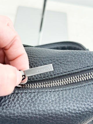 hammitt shoulder bag featuring Hammitt's signature soft pebbled leather detail, designed with zip top closure