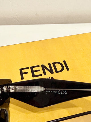 Fendi x Marc Jacobs Oversized Cat-Eye Sunglasses Glossy Black Women's