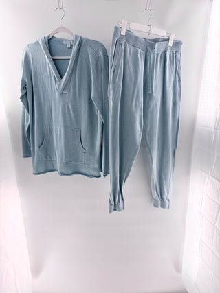 Barefoot Dreams Malibu CozyTerry Crossover Hoodie With Matching Lounge Pants Set, Hoodie - S / Pants - L