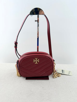 Tory Burch Red Chevron Leather Crossbody Bag