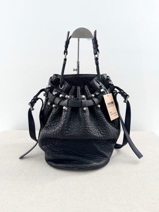 Alexander Wang studded leather bucket bag with strap