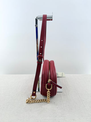 Tory Burch Red Chevron Leather Crossbody Bag