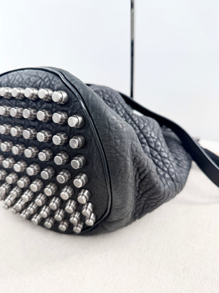 Alexander Wang studded leather bucket bag with strap