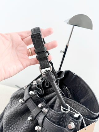 Alexander Wang studded leather bucket bag with strap