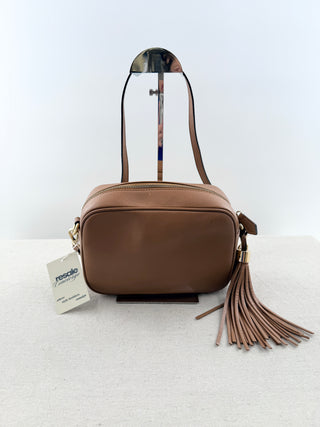 Valentino by Mario Valentino Leather Quilted V Crossbody Bag w/ detachable strap