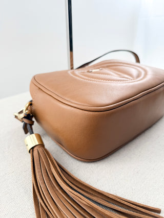 Valentino by Mario Valentino Leather Quilted V Crossbody Bag w/ detachable strap