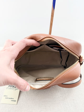 Valentino by Mario Valentino Leather Quilted V Crossbody Bag w/ detachable strap