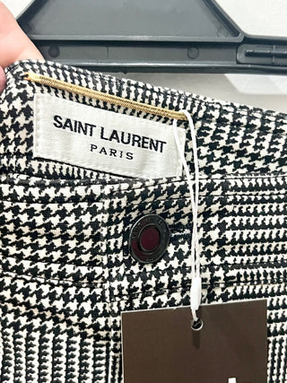 Saint Laurent plaid elastic slim pants, 34 FR / US 2
