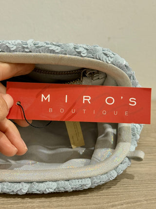 Deepa Gurnani sequin clutch bag