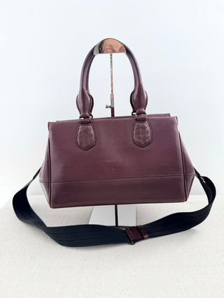 Bottega Veneta ducale bag leather with intrecciato detail and strap