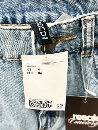 Divided eyelet denim mini skirt, 4