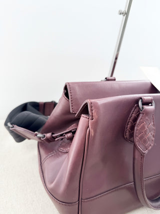 Bottega Veneta ducale bag leather with intrecciato detail and strap