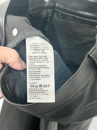 J crew faux leather straight cut pants, 27 / 4