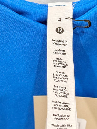 NWT Lululemon Align Romper Bodysuit 8" Built-In Shelf Bra Poolside Women's Size 4