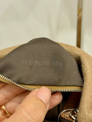 Fendi vintage wool leather trim baguette bag