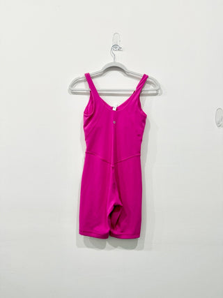 NWT Lululemon Align Romper Bodysuit 8" Built-In Shelf Bra Sonic Pink Women's 4
