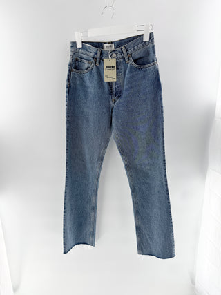 Agolde Slim-Straight Distressed Denim Pants, 24