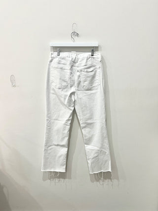 Good American Good Legs High Waisted Straight Jeans W037 White Women's Size 12