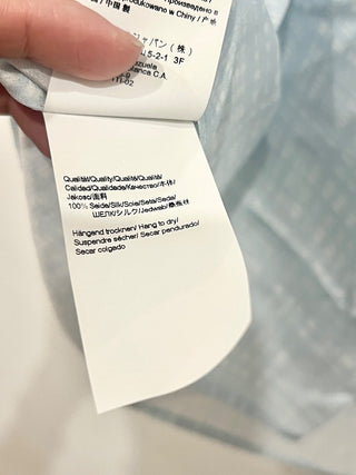 NWT Hugo Boss 100% Silk Sleeveless V-Neck Blouse Top Light Blue Women's Size 12