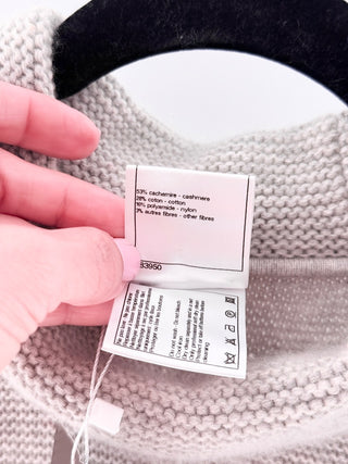 Chanel Cashmere Knit Mock Neck Mini Dress, 40
