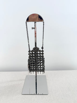 Clara Kasavina mini metal mesh and crystals bag