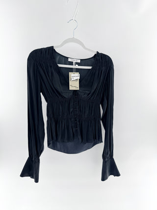 Frame silky peplum top, XS