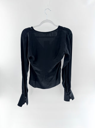 Frame silky peplum top, XS