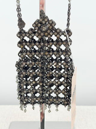 Clara Kasavina mini metal mesh and crystals bag