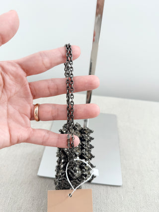 Clara Kasavina mini metal mesh and crystals bag