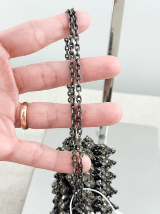 Clara Kasavina mini metal mesh and crystals bag
