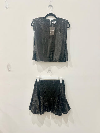 TCEC sequin set: top and mini skirt, top M / skirt S