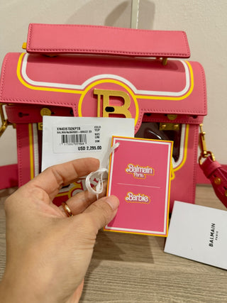 Balmain balmain x Barbie leather bag with strap
