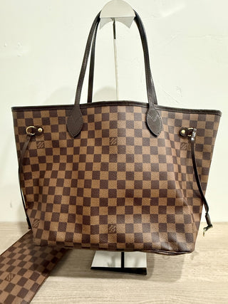 Louis Vuitton neverfull MM damier ebene tote bag with pouch, MM