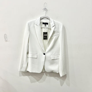 Rag & Bone Long Sleeve Lined Peak Lapel One Button Blazer White Women's Size 2